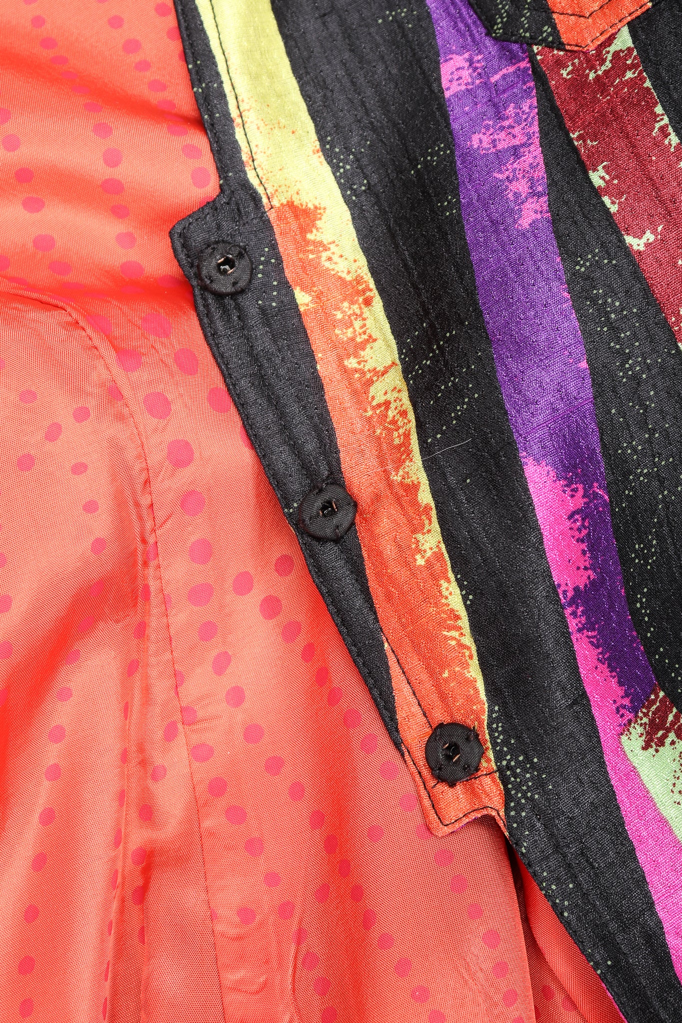 Recess Designer Consignment Vintage Christian Lacroix 90s Sponge Splatter Stripe Jacket & Pant Suit Set Los Angeles Resale