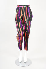 Recess Designer Consignment Vintage Christian Lacroix 90s Sponge Splatter Stripe Jacket & Pant Suit Set Los Angeles Resale