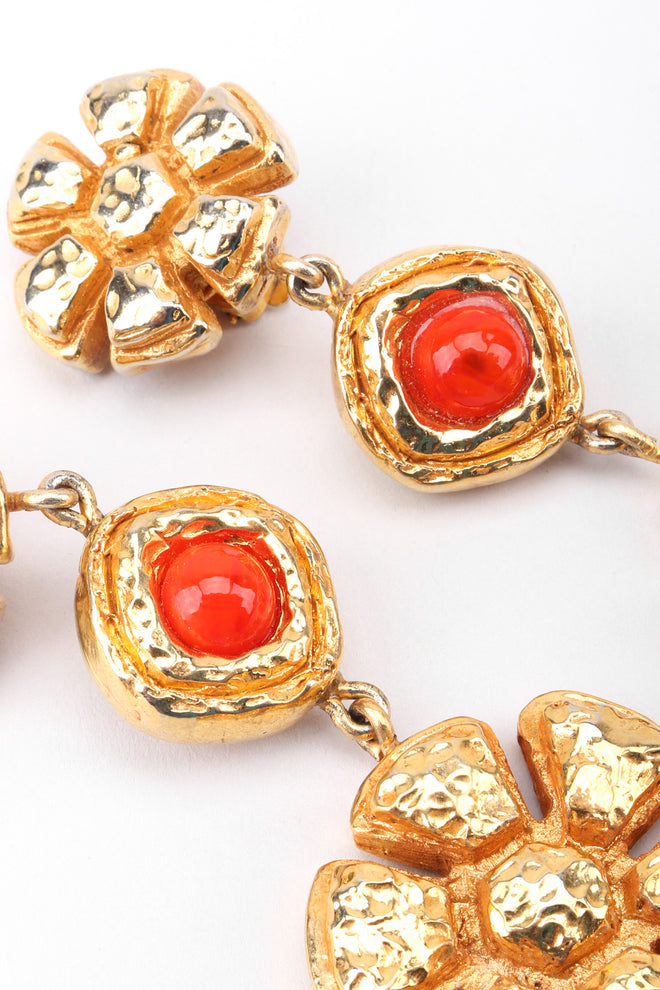 Recess Los Angeles Vintage 90s Christian Lacroix Golden Daisy Drop Shoulder Duster Earrings