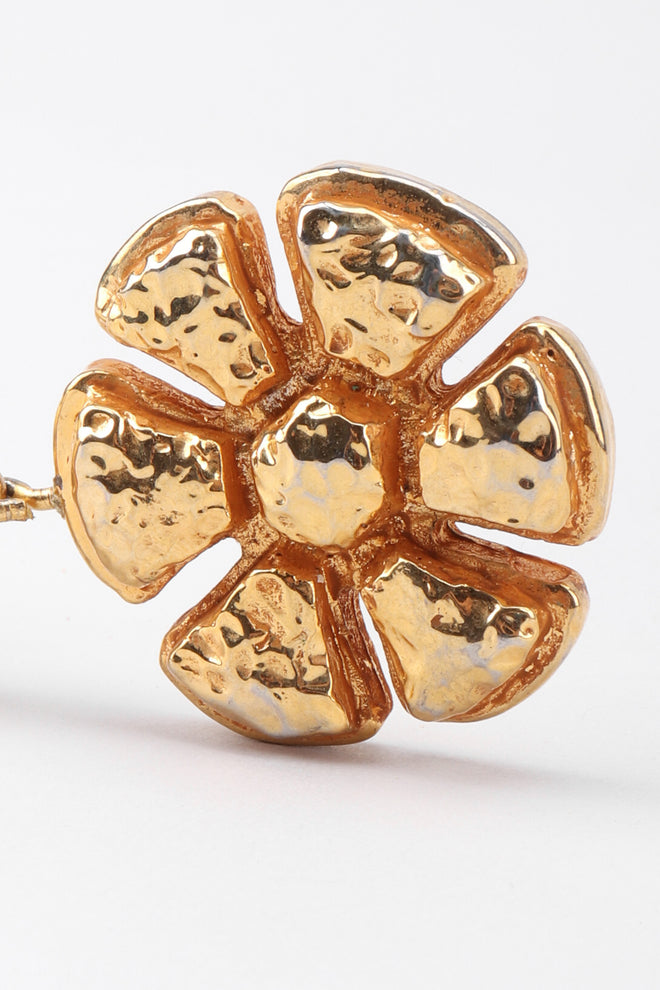 Recess Los Angeles Vintage 90s Christian Lacroix Golden Daisy Drop Shoulder Duster Earrings