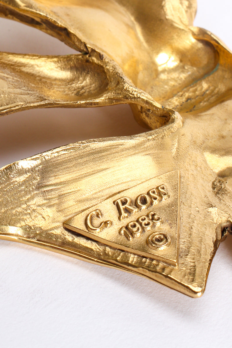 Vintage Christopher Ross Sculpted Bow Buckle Belt signature at Recess Los Angeles