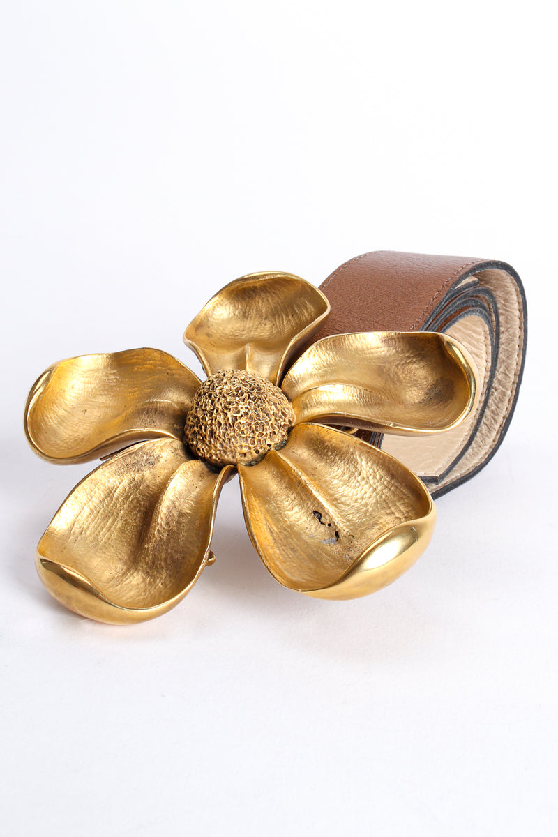 Vintage Christopher Ross Artisan Sculpted Blossom Buckle Belt at Recess Los Angeles