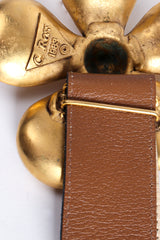 Vintage Christopher Ross Artisan Sculpted Blossom Buckle Belt signature & oxidation at Recess LA