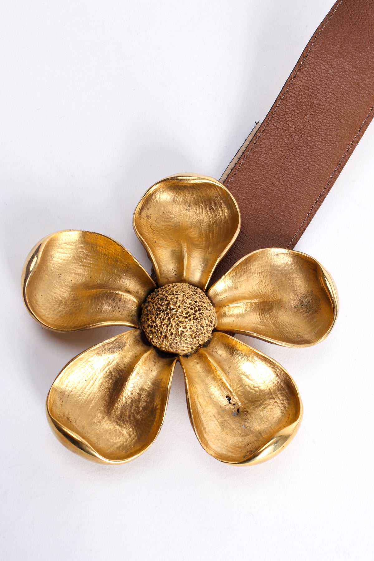 Vintage Christopher Ross Artisan Sculpted Blossom Buckle  display picture 3