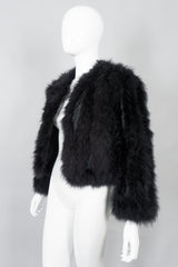 Vintage Chubby Marabou Feather Open Jacket