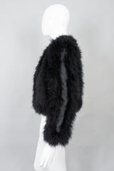 Vintage Chubby Marabou Feather Open Jacket