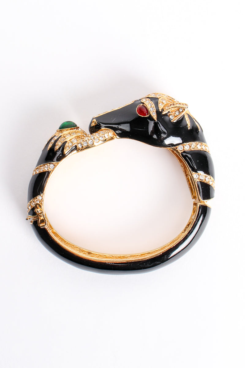 Vintage Ciner Enamel Jeweled Horse Bangle Bracelet at Recess Los Angeles