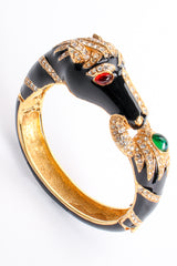 Vintage Ciner Enamel Jeweled Horse Bangle Bracelet at Recess Los Angeles