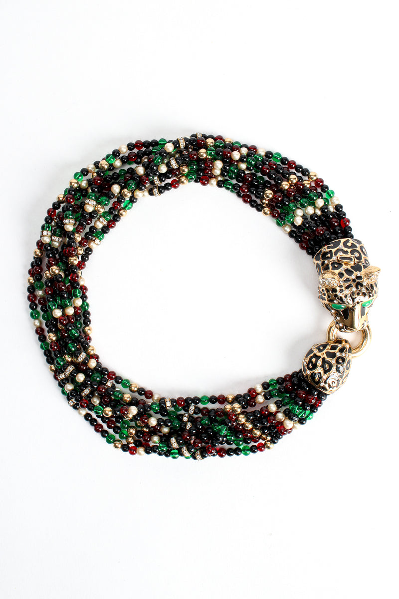 VIntage Ciner Beaded Cheetah Collar Necklace at Recess Los Angeles