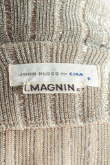 Vintage John Kloss for Cira Long Sheer Metallic Duster Sweater Label at Recess LA