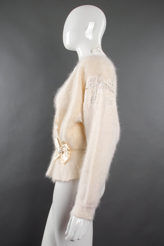 Vintage Classiques Lace Angora Sweater on Mannequin side at Recess Los Angeles