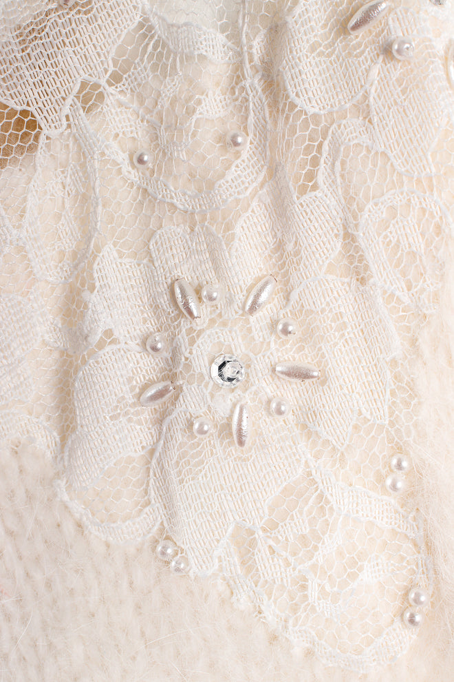 Vintage Classiques Lace Angora Sweater on Mannequin bead detail at Recess Los Angeles