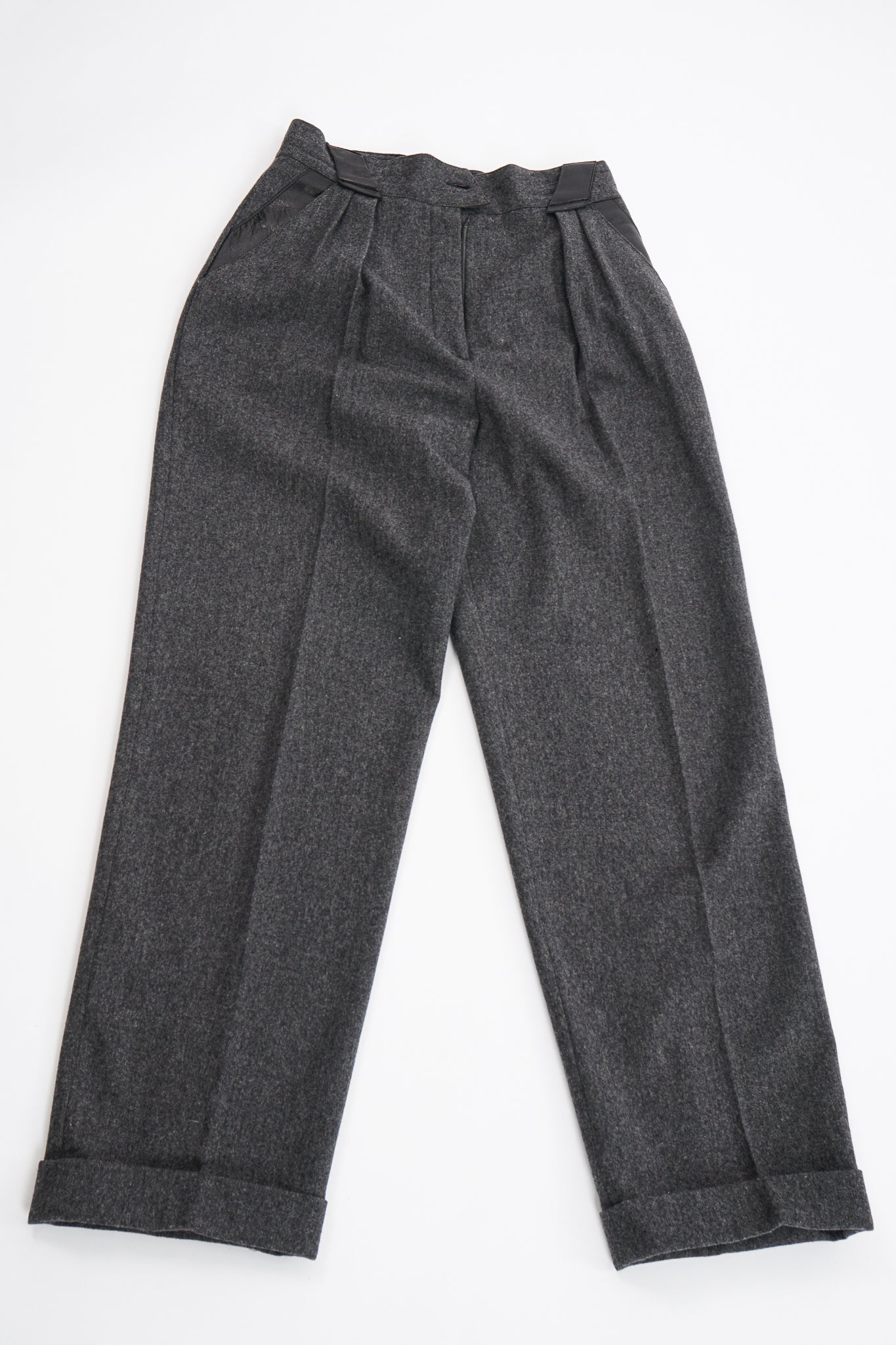 Vintage Claude Montana Flannel Pleated Trouser flat at Recess Los Angeles