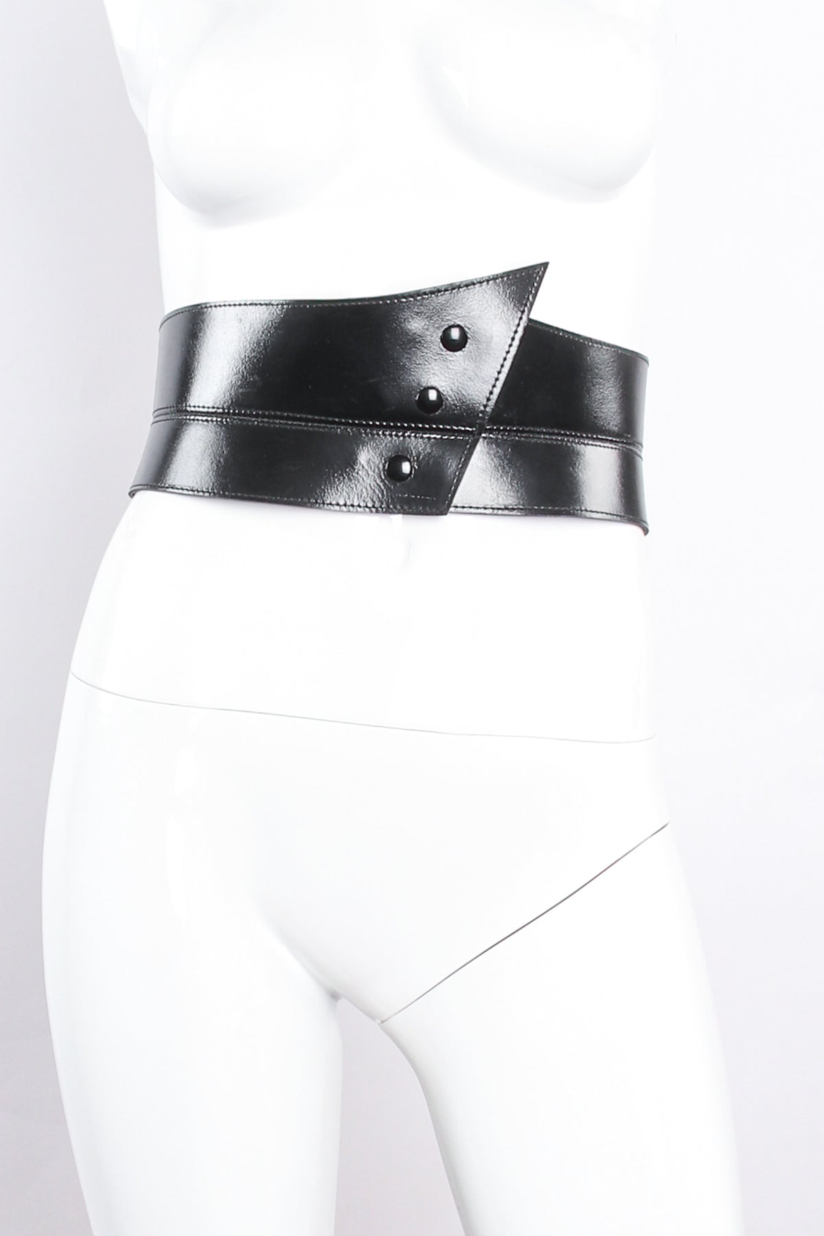 Vintage Claude Montana Vacher Wide Leather Cinch Belt – Recess display picture 1