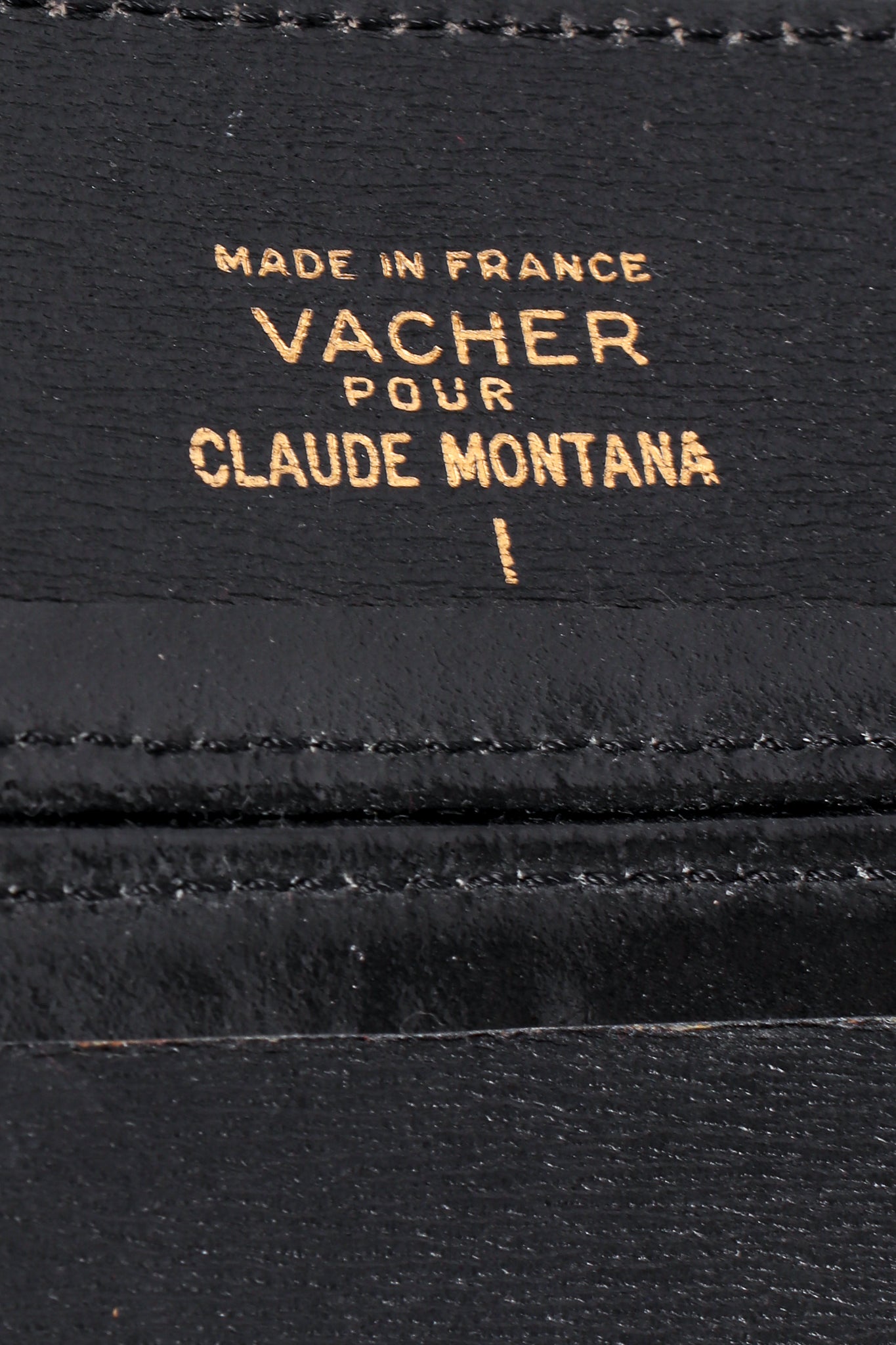 Vintage Claude Montana Vacher Wide Leather Cinch Belt signature at Recess Los Angeles