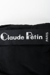 Vintage Claude Pétin Velvet Pouf Midi Dress label at Recess Los Angeles