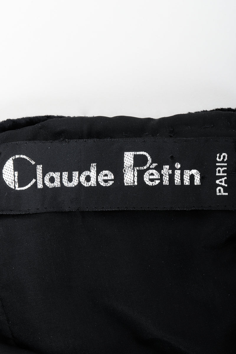 Vintage Claude Pétin Velvet Pouf Midi Dress label at Recess Los Angeles