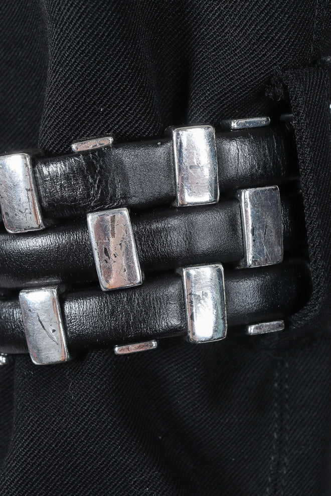 Vintage Claude Montana Hardware Cuff Bracelet Detail and wear