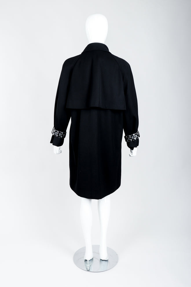 Vintage Claude Montana Hardware Cuff Bracelet Trench Coat on Mannequin back at Recess Los Angeles