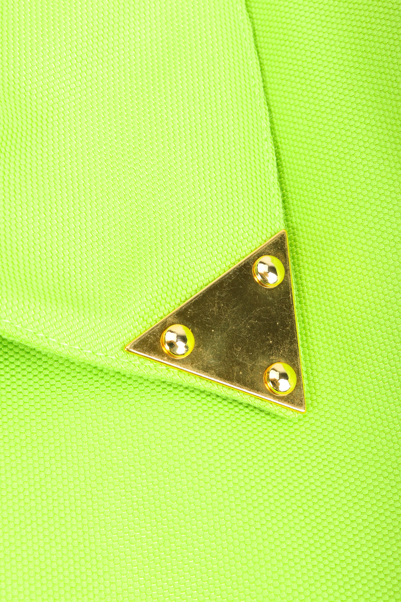 Vintage Claude Montana Neon Safari Zip Jacket collar tip detail