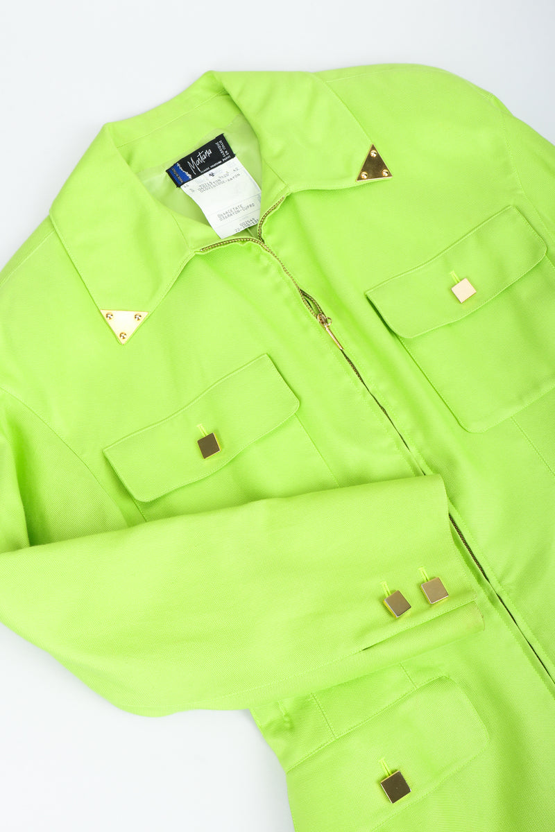 Vintage Claude Montana Neon Safari Zip Jacket at Recess