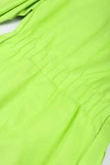 Vintage Claude Montana Neon Safari Zip Jacket back pin tuck detail