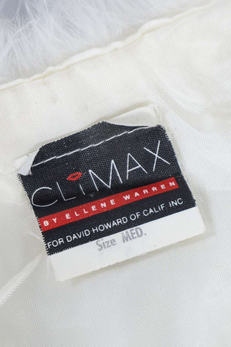 Climax Vintage Marabou Feather Bolero Shrug Wedding Jacket