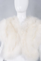 Climax Vintage Marabou Feather Chubby Bolero Shrug Wedding Jacket