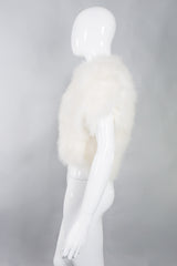 Climax Vintage Marabou Feather Chubby Bolero Shrug Wedding Jacket