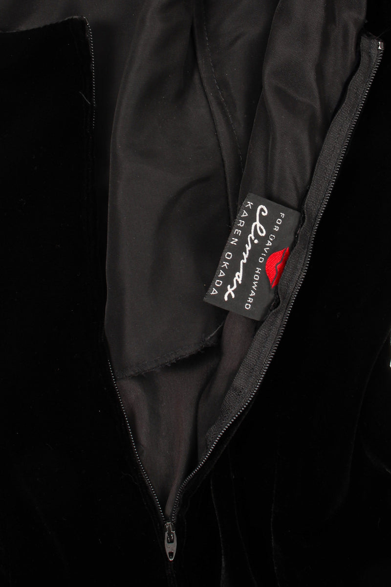 Vintage Karen Okada Climax Sheer Ruffle Sleeve Dress zipper at Recess LA