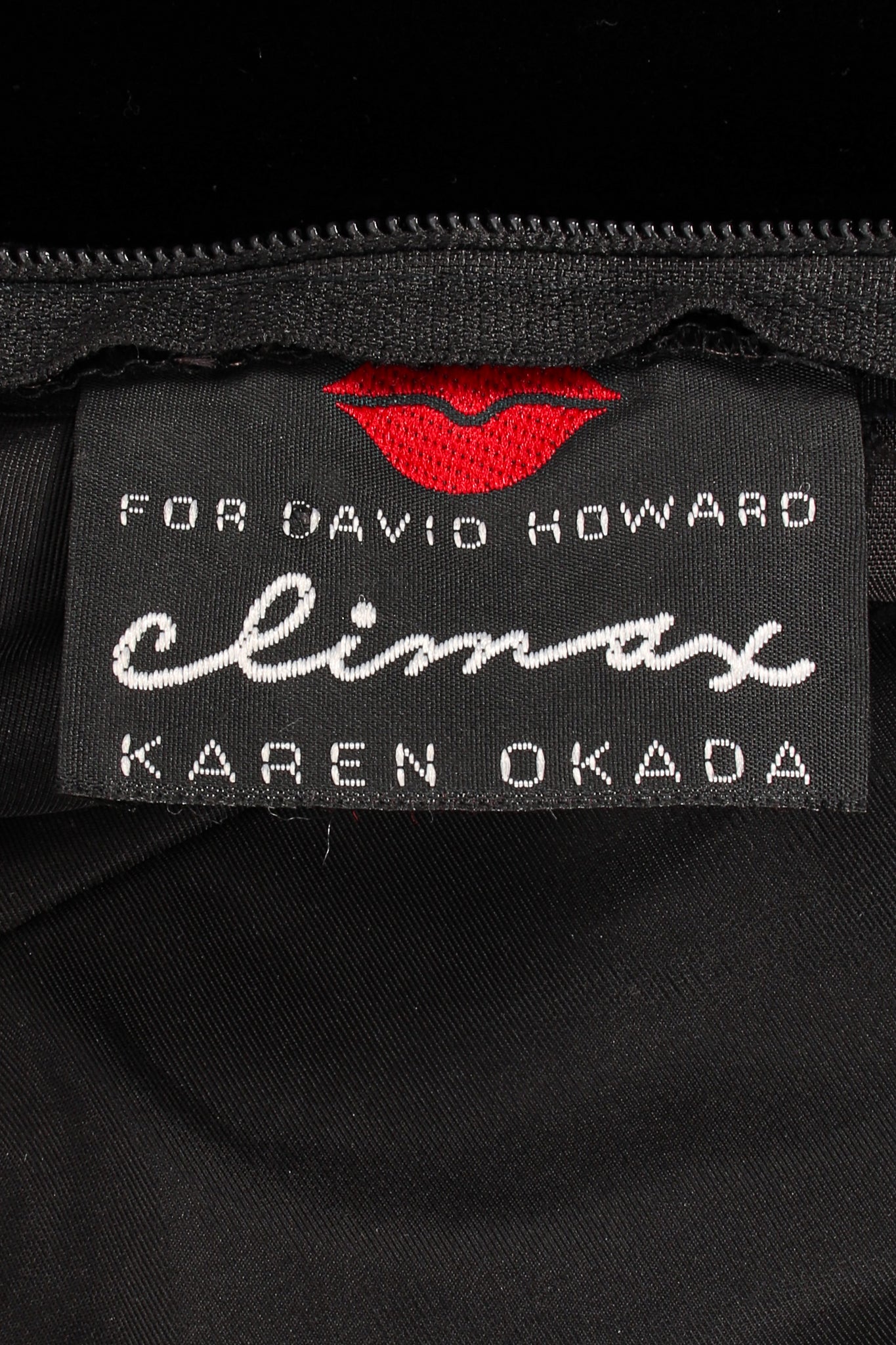 Vintage Karen Okada Climax Sheer Ruffle Sleeve Dress label at Recess LA