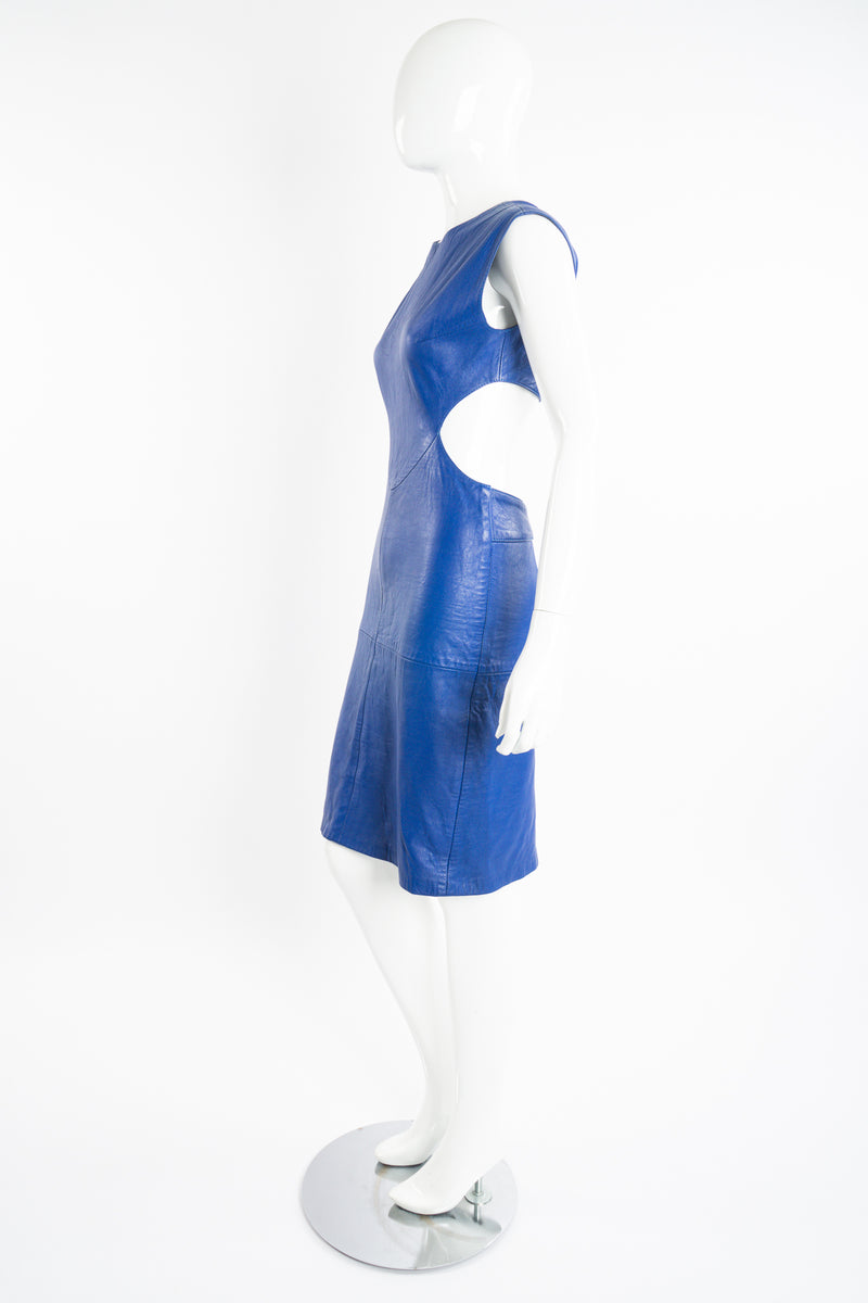 Vintage Climax Blue Leather Cutout Dress Recess Vintage Climax Blue Leather Cutout Dress Recess