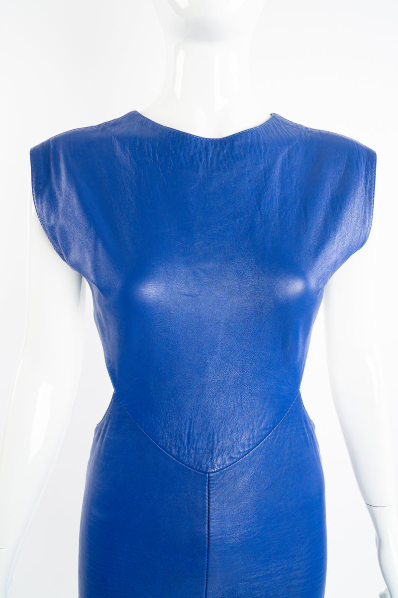 Vintage Climax Blue Leather Cutout Dress Recess Vintage Climax Blue Leather Cutout Dress Recess