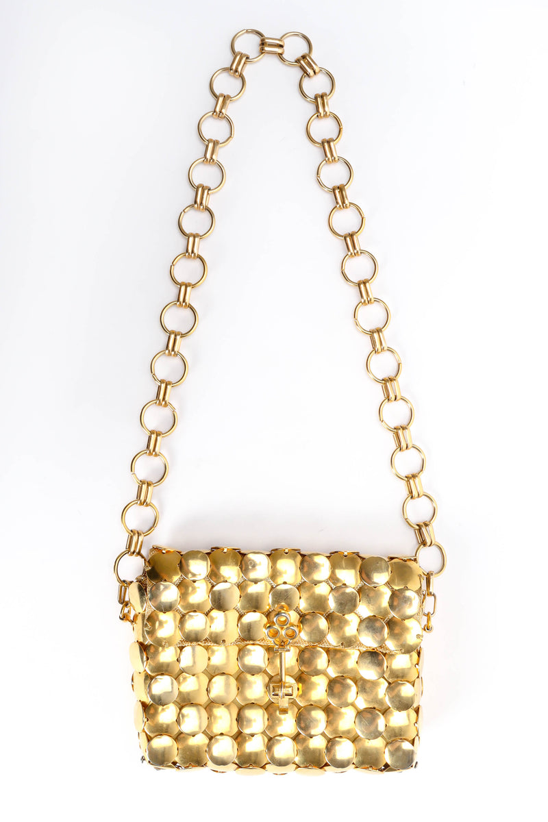 Vintage Colormate Skeleton Key Metal Circle Bag front flat lay @ Recess LA
