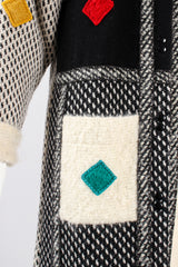 Vintage Coloratura Diamond Mondrian Car Coat on Mannequin pocket at Recess Los Angeles