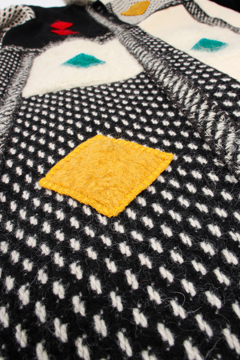 Vintage Coloratura Diamond Mondrian Car Coat applique at Recess Los Angeles