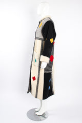Vintage Coloratura Diamond Mondrian Car Coat on Mannequin side at Recess Los Angeles