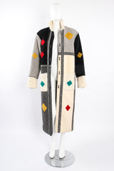 Vintage Coloratura Diamond Mondrian Car Coat on Mannequin open at Recess Los Angeles