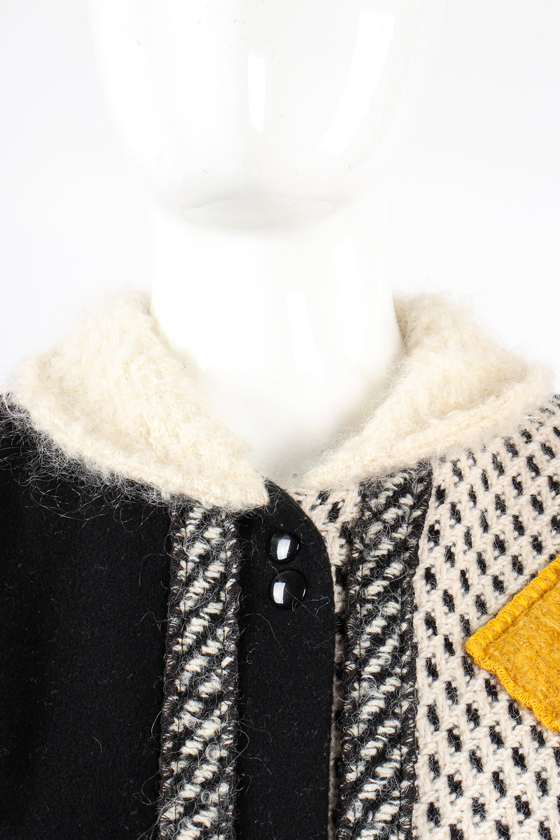 Vintage Coloratura Diamond Mondrian Car Coat on Mannequin collar at Recess Los Angeles