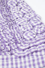 Comme des Garçons Mixed Media Draped Panel Gingham Skirt