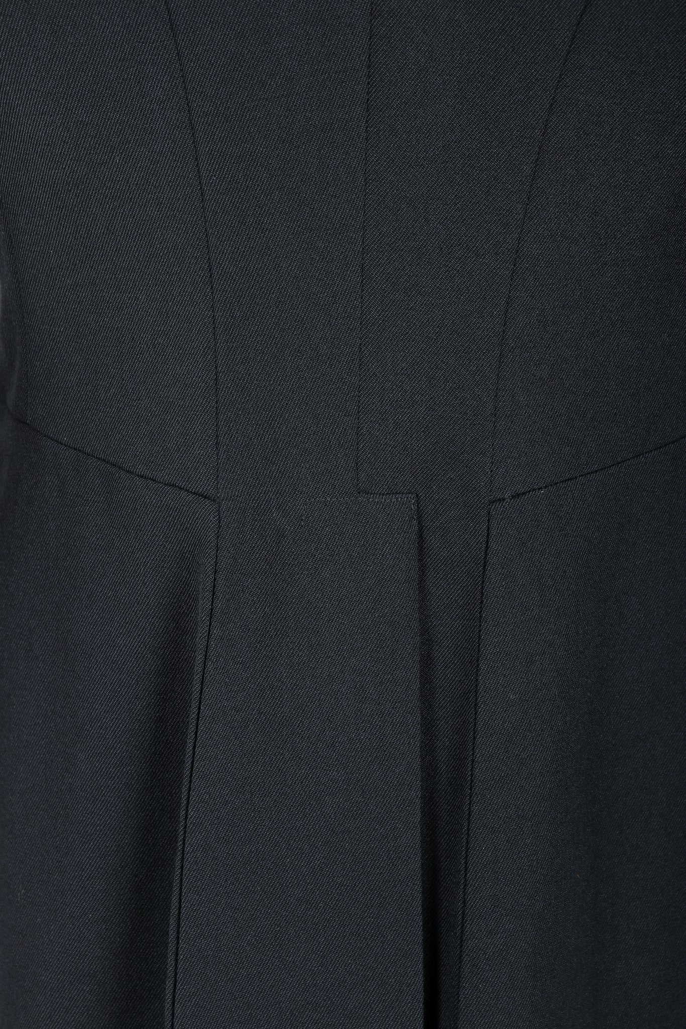 Recess Vintage Comme des Garcons Black Shawl Collar Cutaway Coat on Mannequin, back detail