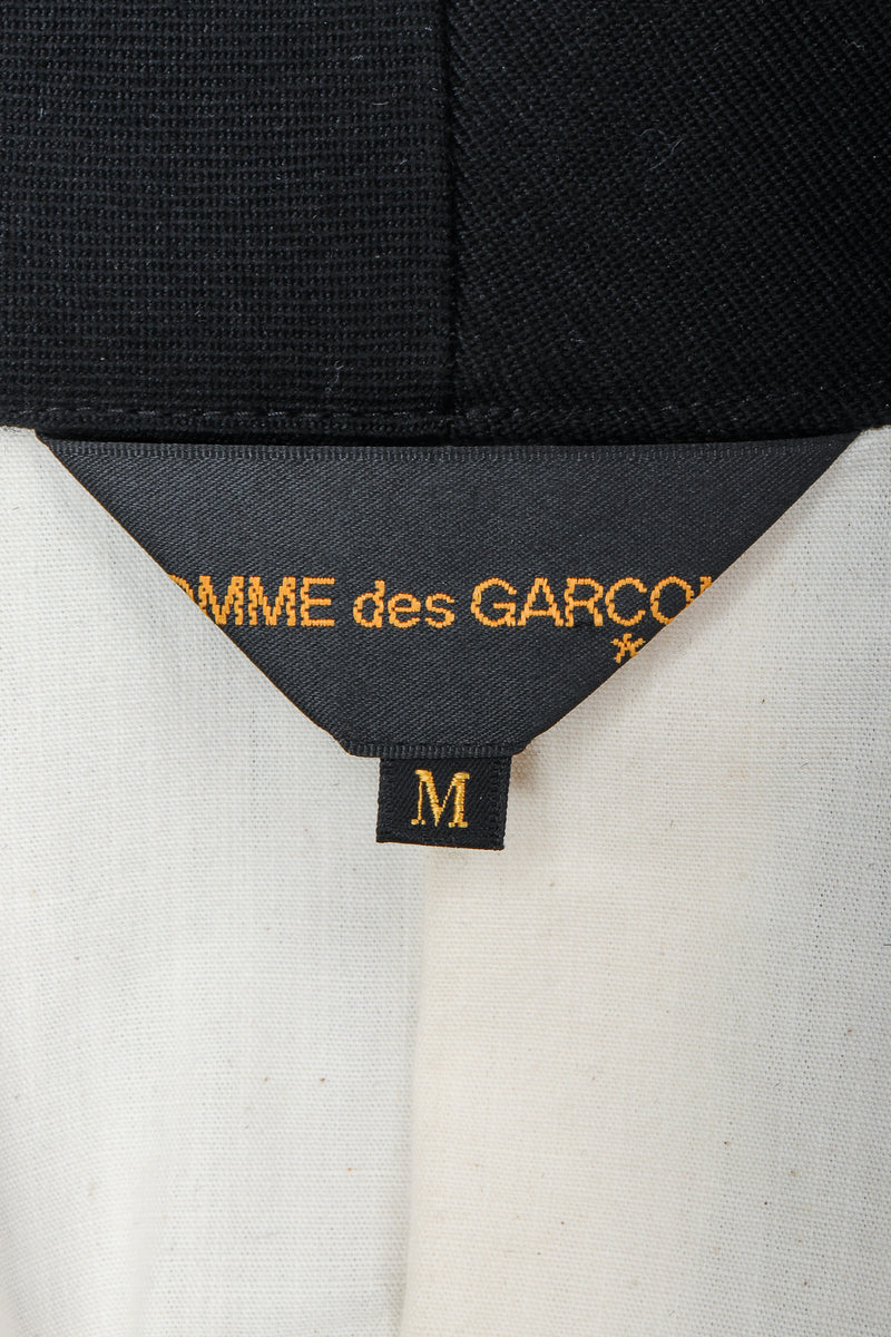 Recess Vintage Comme des Garcons label on white lining fabric