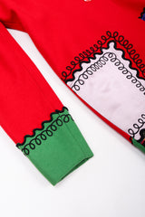Recess Los Angeles Vintage Complice Multicolor Red Velvet Stars Hearts Patchwork Embroidery Wool Suit Jacket