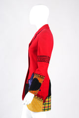 Recess Los Angeles Vintage Complice Multicolor Red Velvet Stars Hearts Patchwork Embroidery Wool Suit Jacket