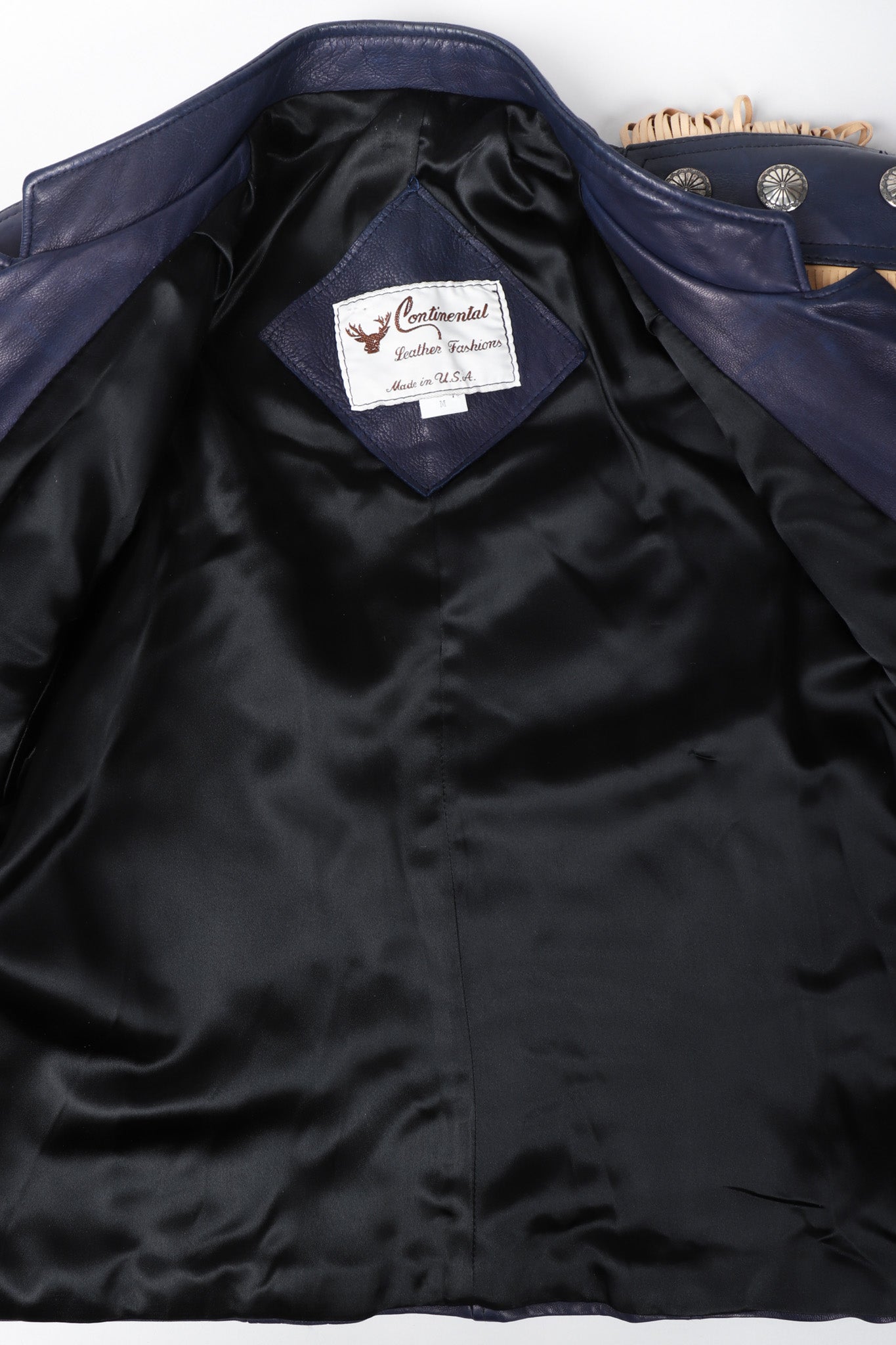 Recess Los Angeles Vintage Continental Fringed Epaulette Cavalry Leather Jacket