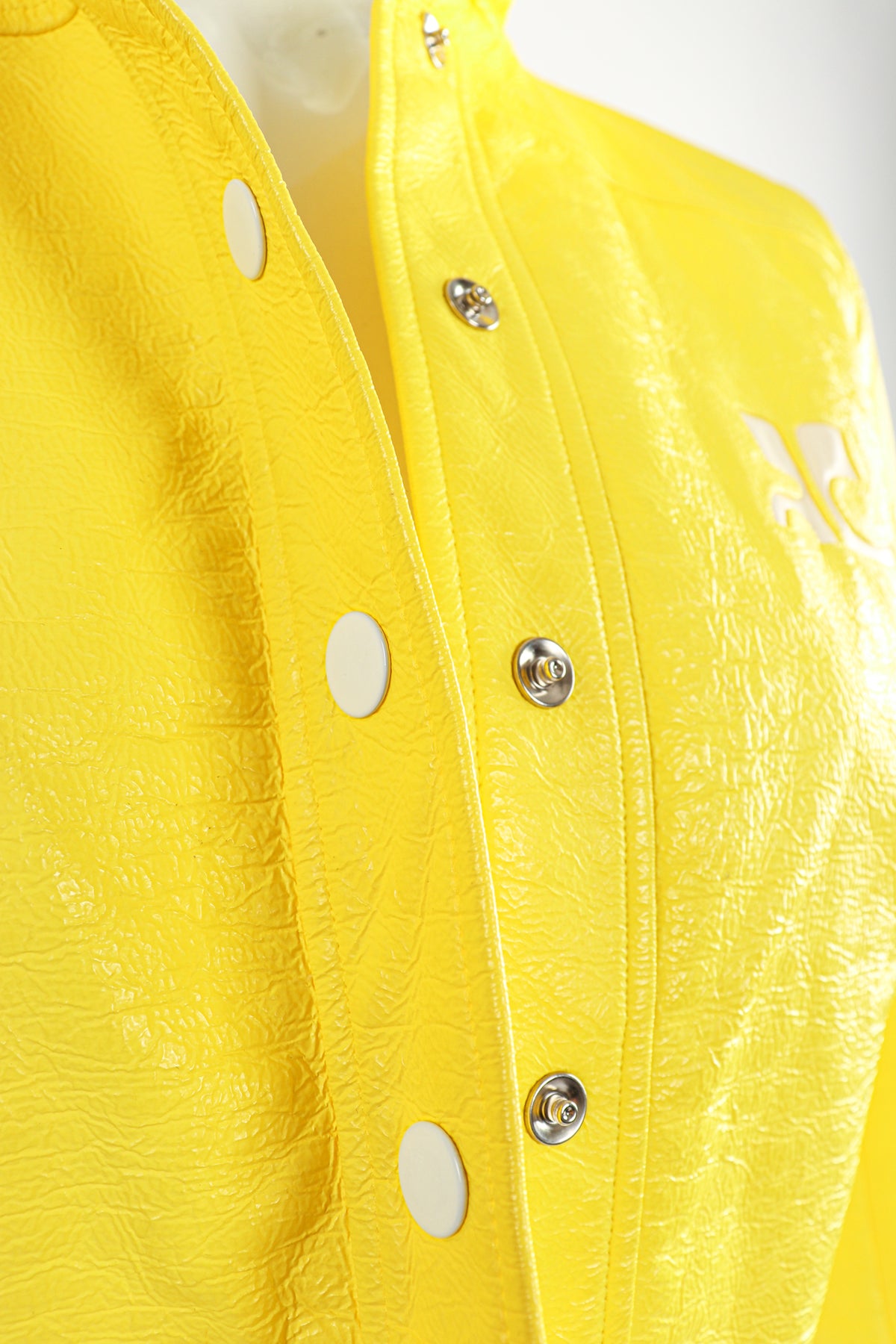 Vintage Courreges Yellow Patent Crinkle Jacket – Recess