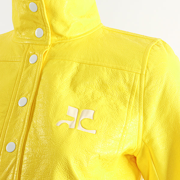 Vintage Courreges Yellow Patent Crinkle Jacket – Recess