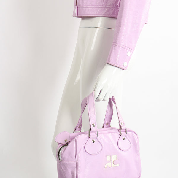 Vintage Courrèges Patent Crinkle Bowler Bag – Recess