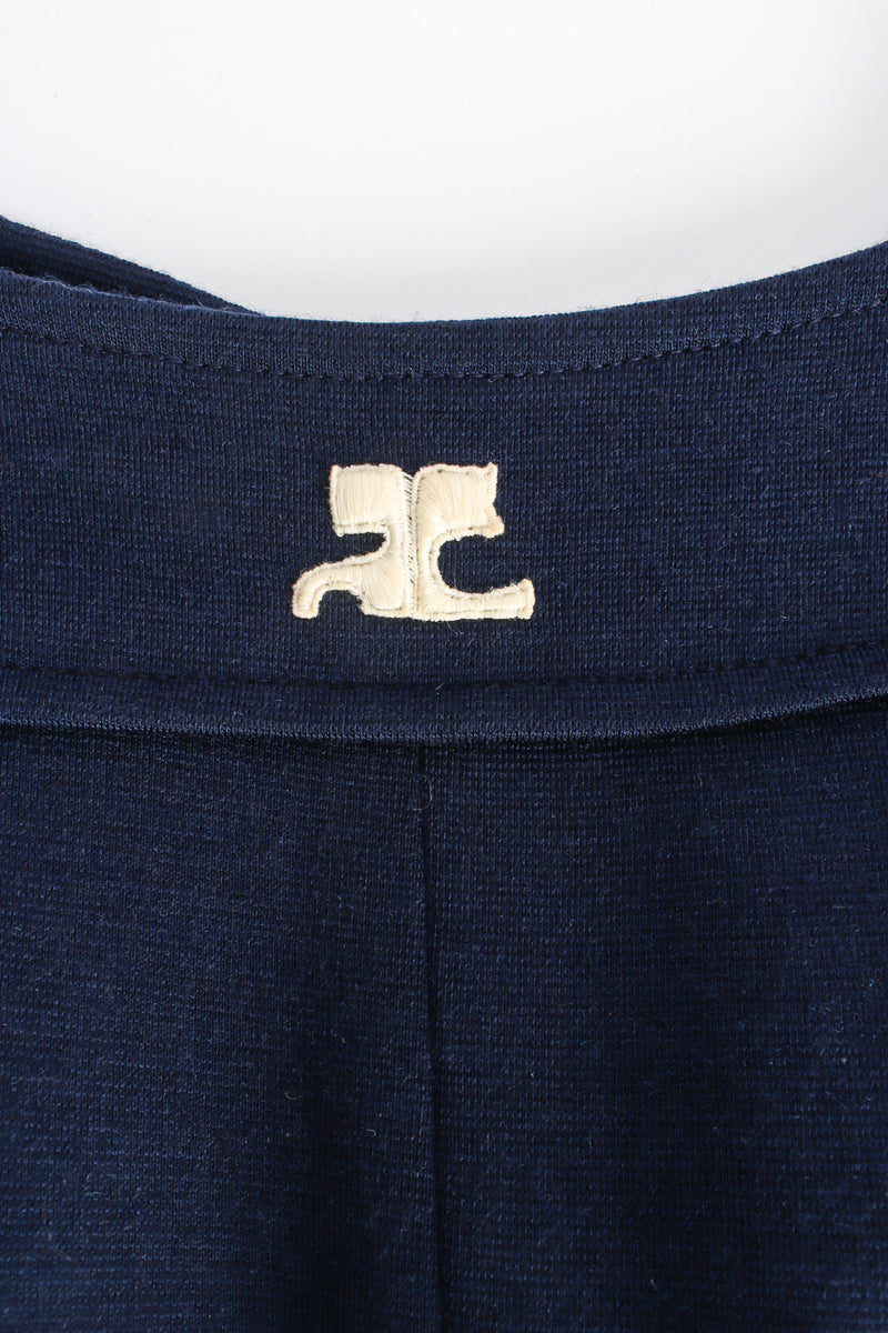 Vintage Courréges 1970s Pleated Tennis Dress embroidered collar logo @ Recess Los Angeles