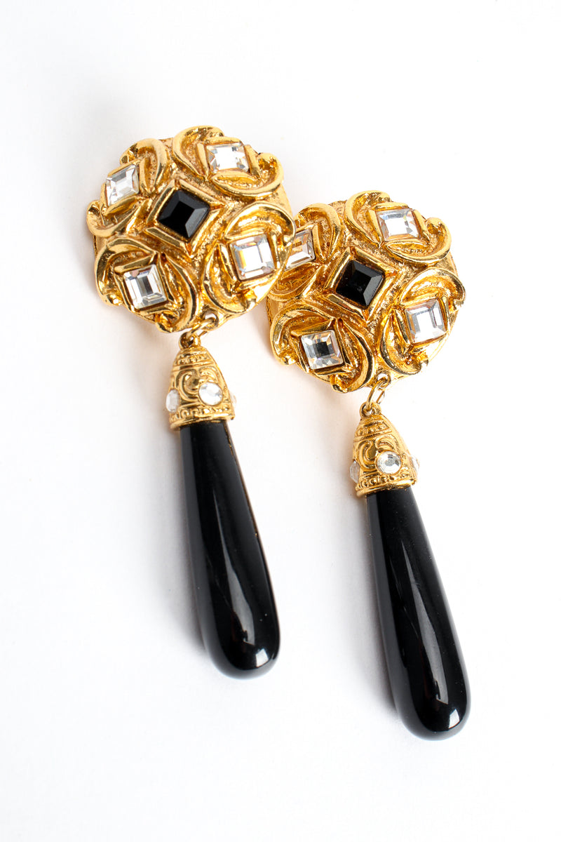 Vintage Craft Baroque Mirrored Teardrop Earrings at Recess Los Angeles
